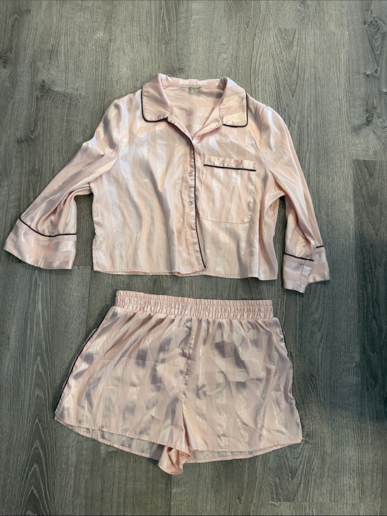 Intimately By Free People Other - Silky Pink Women's Pajama Set with Contrast Piping intimately free people